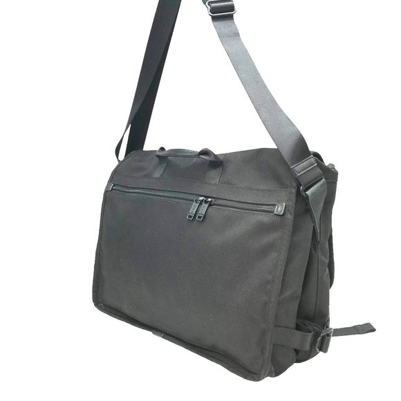 TUMI Alpha 2 Messenger Briefcase Expandable Organizer Laptop Ballistic Nylon - Picture 2 of 16